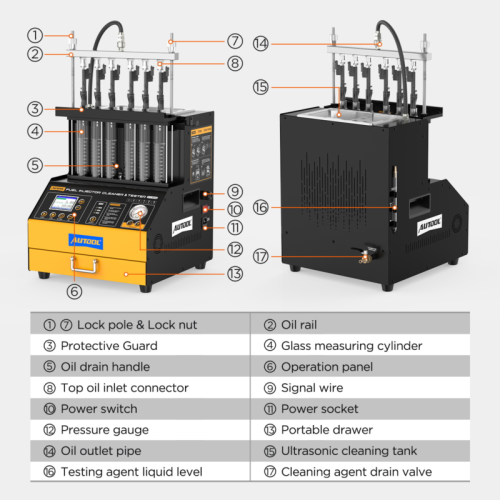 AUTOOL CT500 - Industriell GDI/EFI/FSI-injektortvätt och testare