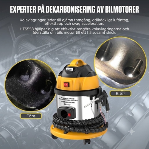 AUTOOL HTS558 Ventilrengöringssandblästring med valnötspulver