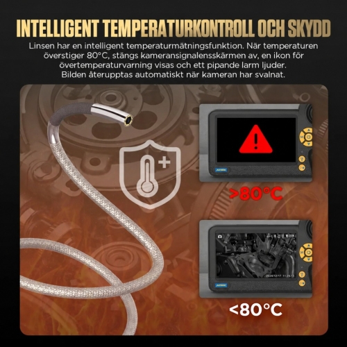 Inspektionskamera Diagnostiskt endoskop Autool SVB408 | HD-skärm | 4-vägs 360°