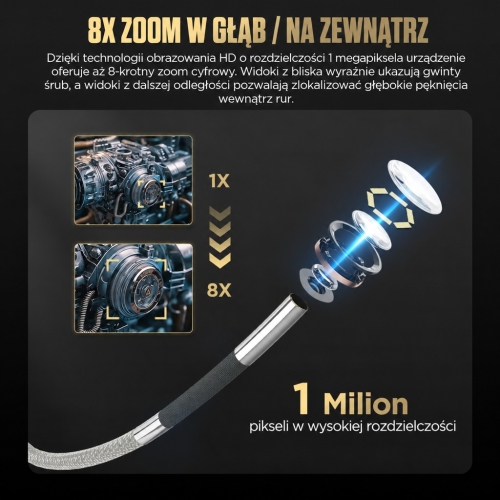 Inspektionskamera Diagnostiskt endoskop Autool SVB408 | HD-skärm | 4-vägs 360°