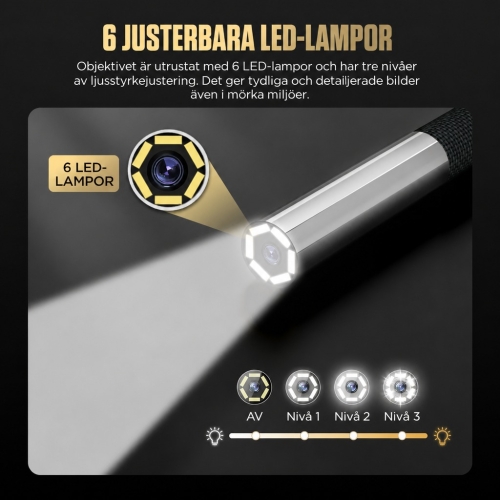 Inspektionskamera Diagnostiskt endoskop Autool SVB408 | HD-skärm | 4-vägs 360°