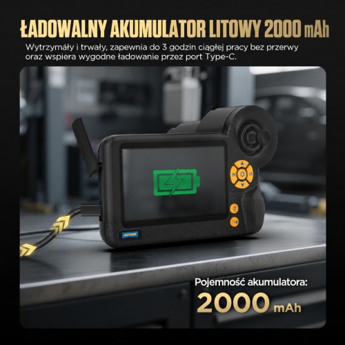 Inspektionskamera Diagnostiskt endoskop Autool SVB408 | HD-skärm | 4-vägs 360°