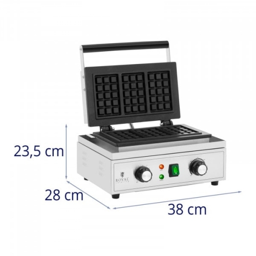 Våffeljärn - 3 belgiska våfflor - 1500 W - 50 - 300°C