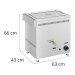 Gas vattenbad - 3300W - 1 GN - 0,02 bar - G20